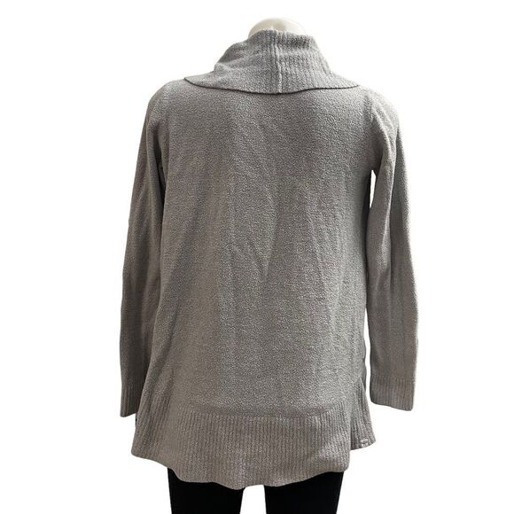BAREFOOT DREAMS COZY CHIC LITE gray knit open front cardigan sz XS / Small - Picture 4 of 11